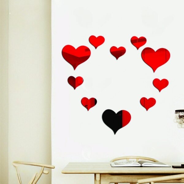 Mirror For Kids Room Wedding Decoration Wall Little Heart 10 Pieces - Image 3