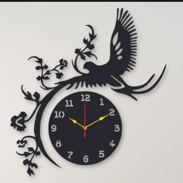 Wall Clock 3D Bird Style Wooden Watch For Home Decoration - Image 2