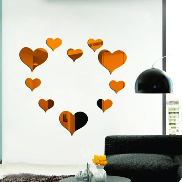 Mirror For Kids Room Wedding Decoration Wall Little Heart 10 Pieces - Image 2