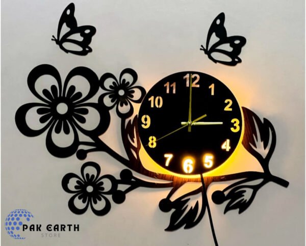Wall Clock in Flower Style for Home Decoration